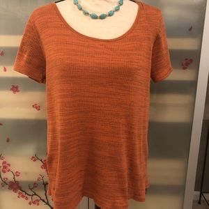 Lularoe Burnt Orange Irma Blouse - M
